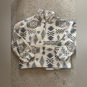 Dylan Cream and Blue Patterned Fabric